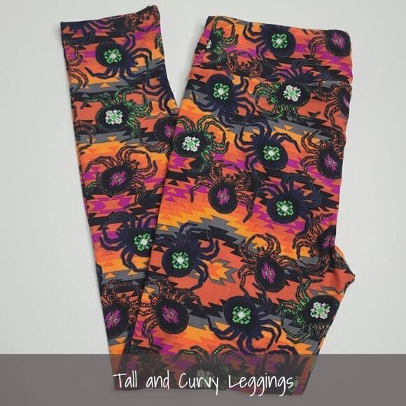 LuLaRoe TC Leggings Spiders Aztec NEW - Picture 1 of 1